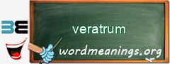 WordMeaning blackboard for veratrum